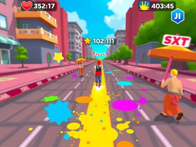 Holi Rush Gameplay Screenshot